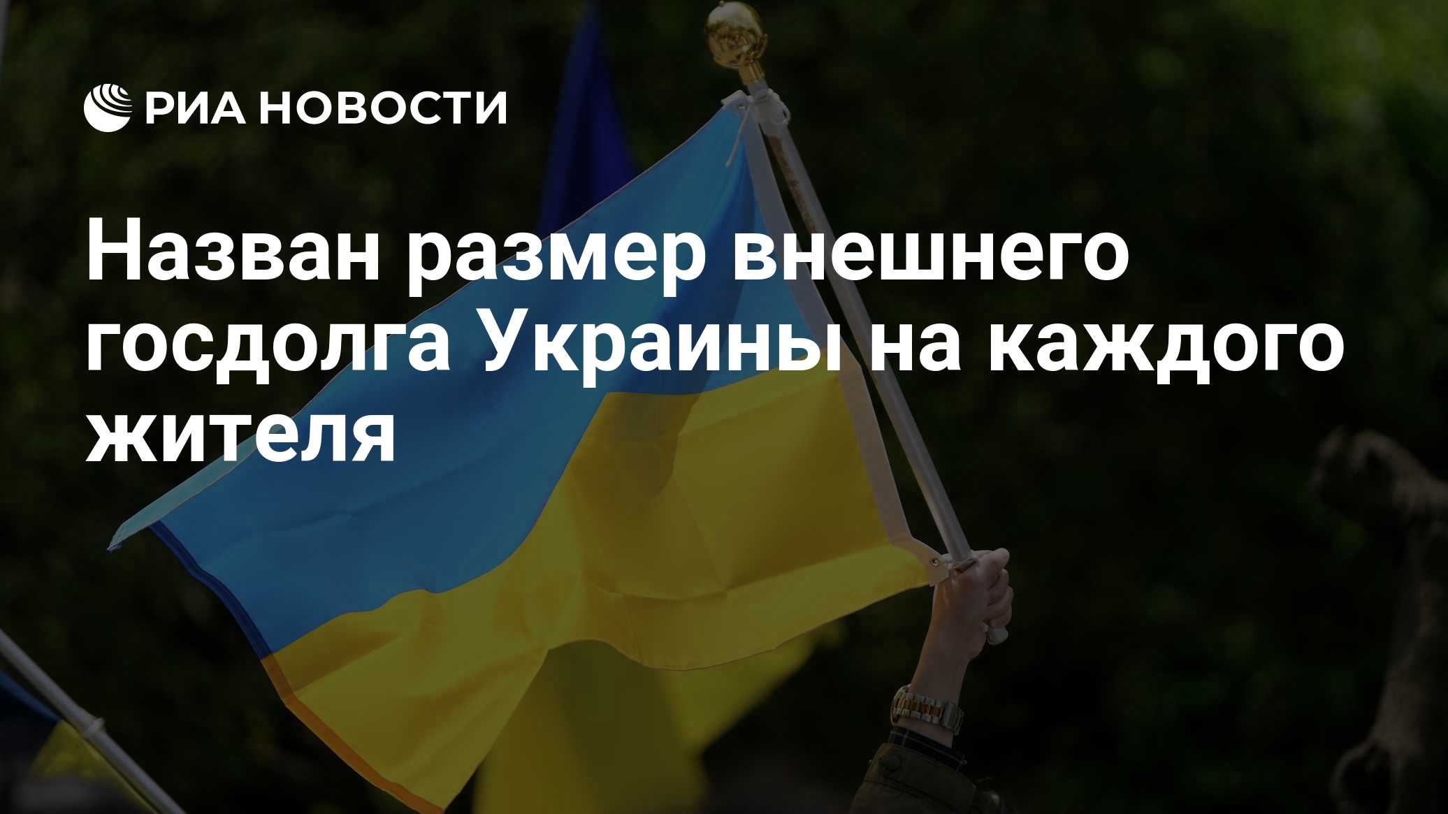 Назван размер внешнего госдолга Украины на каждого жителя
