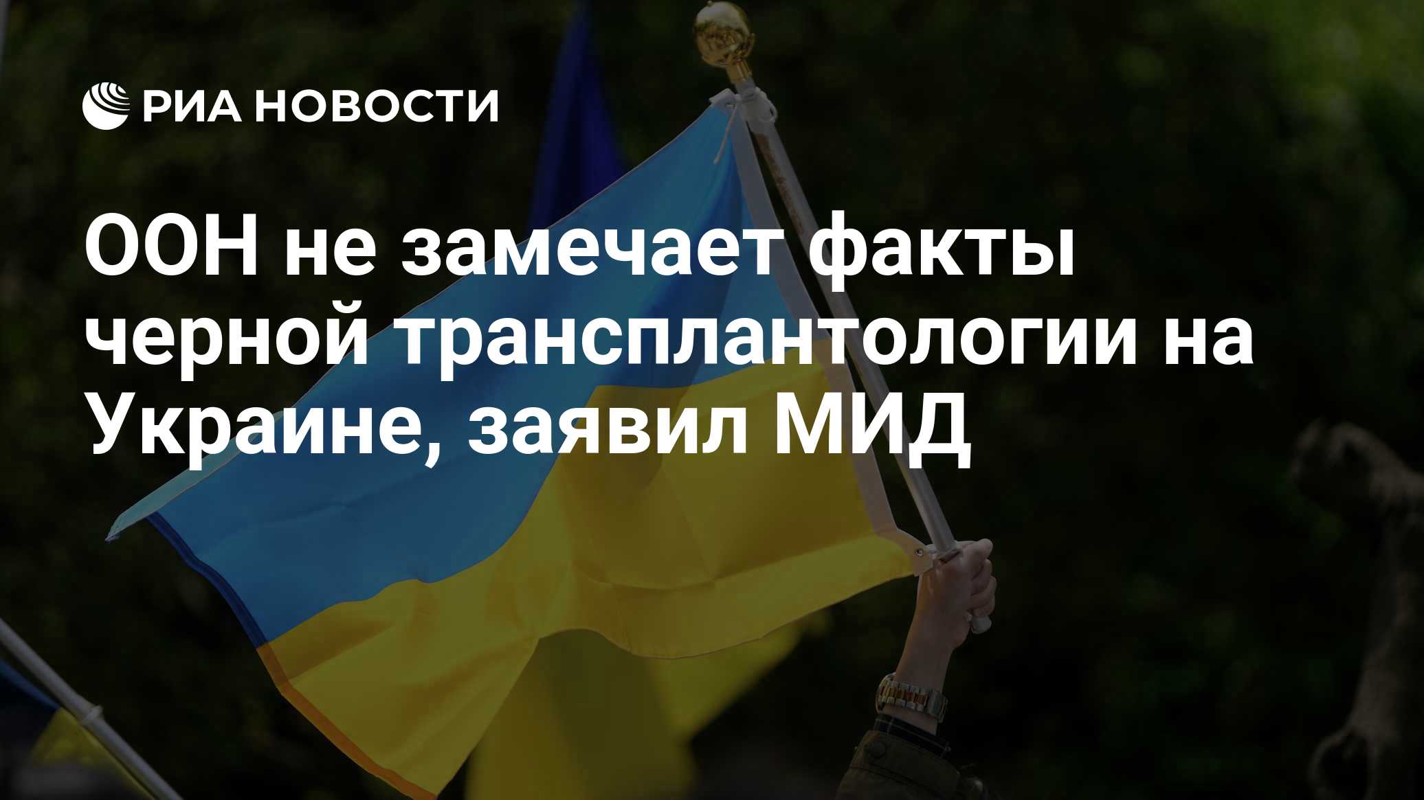 ООН не замечает факты черной трансплантологии на Украине, заявил МИД