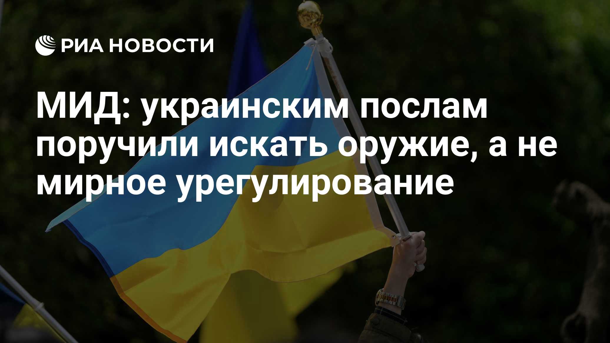 МИД: украинским послам поручили искать оружие, а не мирное урегулирование