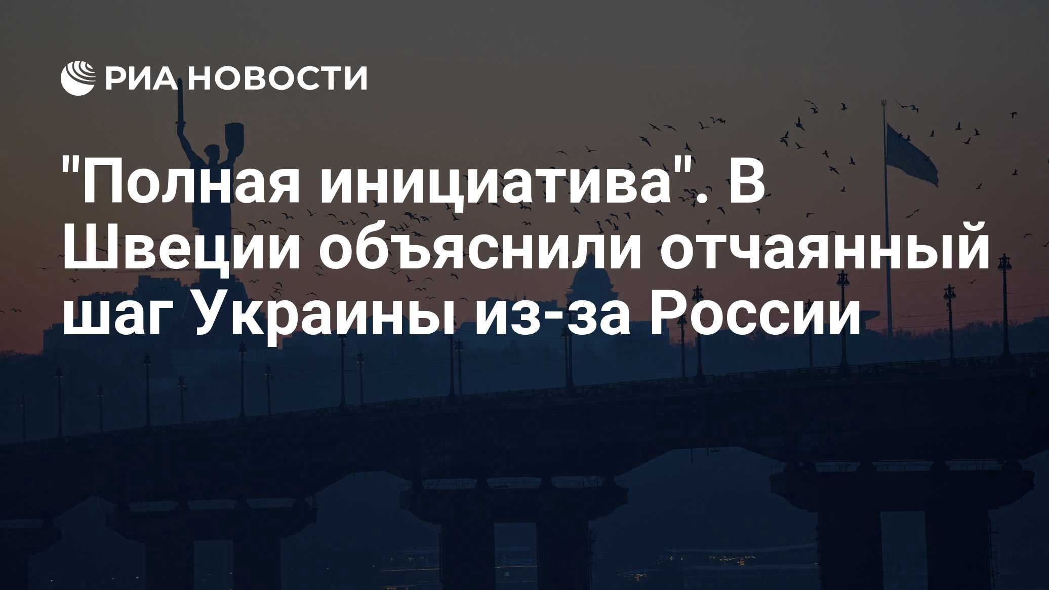 "Полная инициатива". В Швеции объяснили отчаянный шаг Украины из-за России