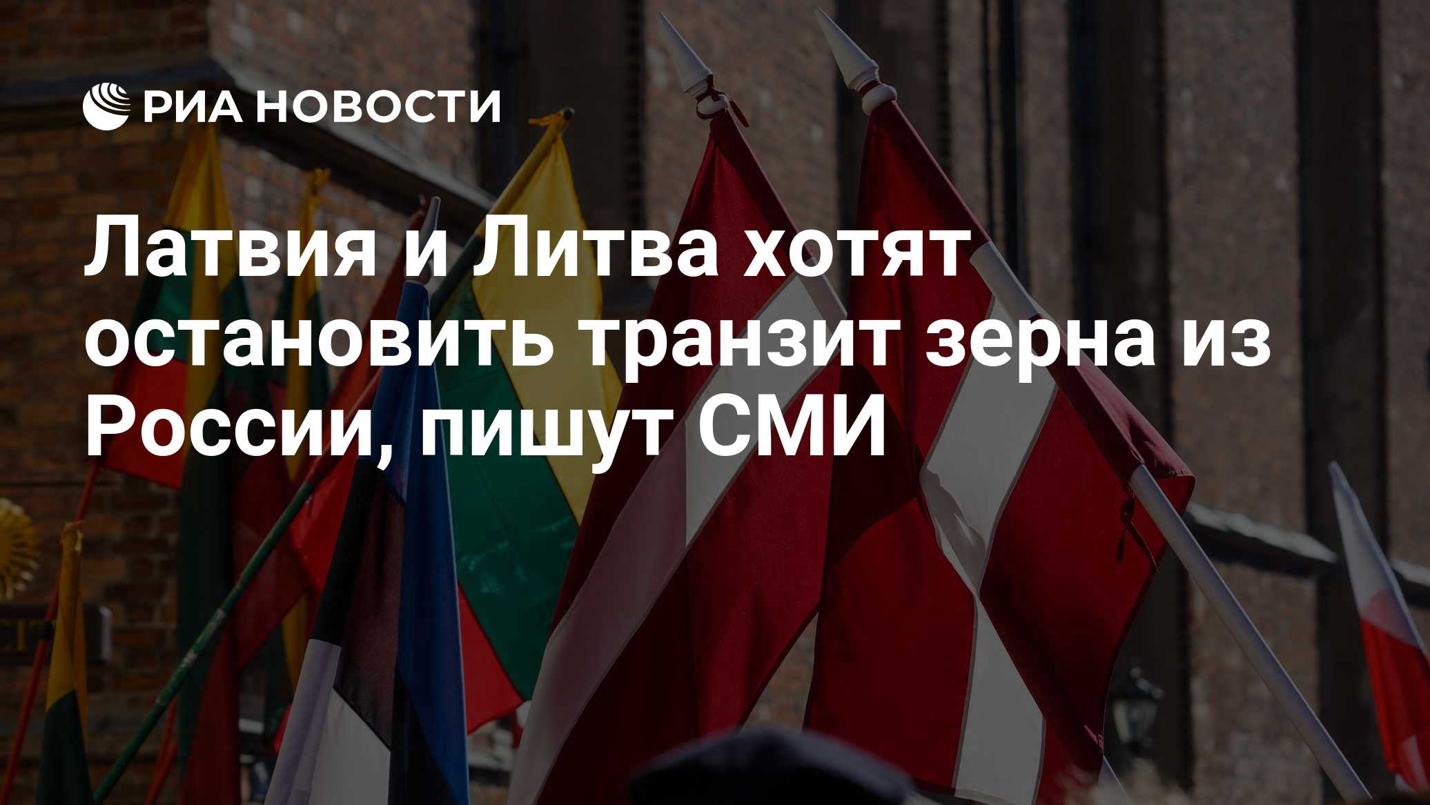 Латвия и Литва хотят остановить транзит зерна из России, пишут СМИ