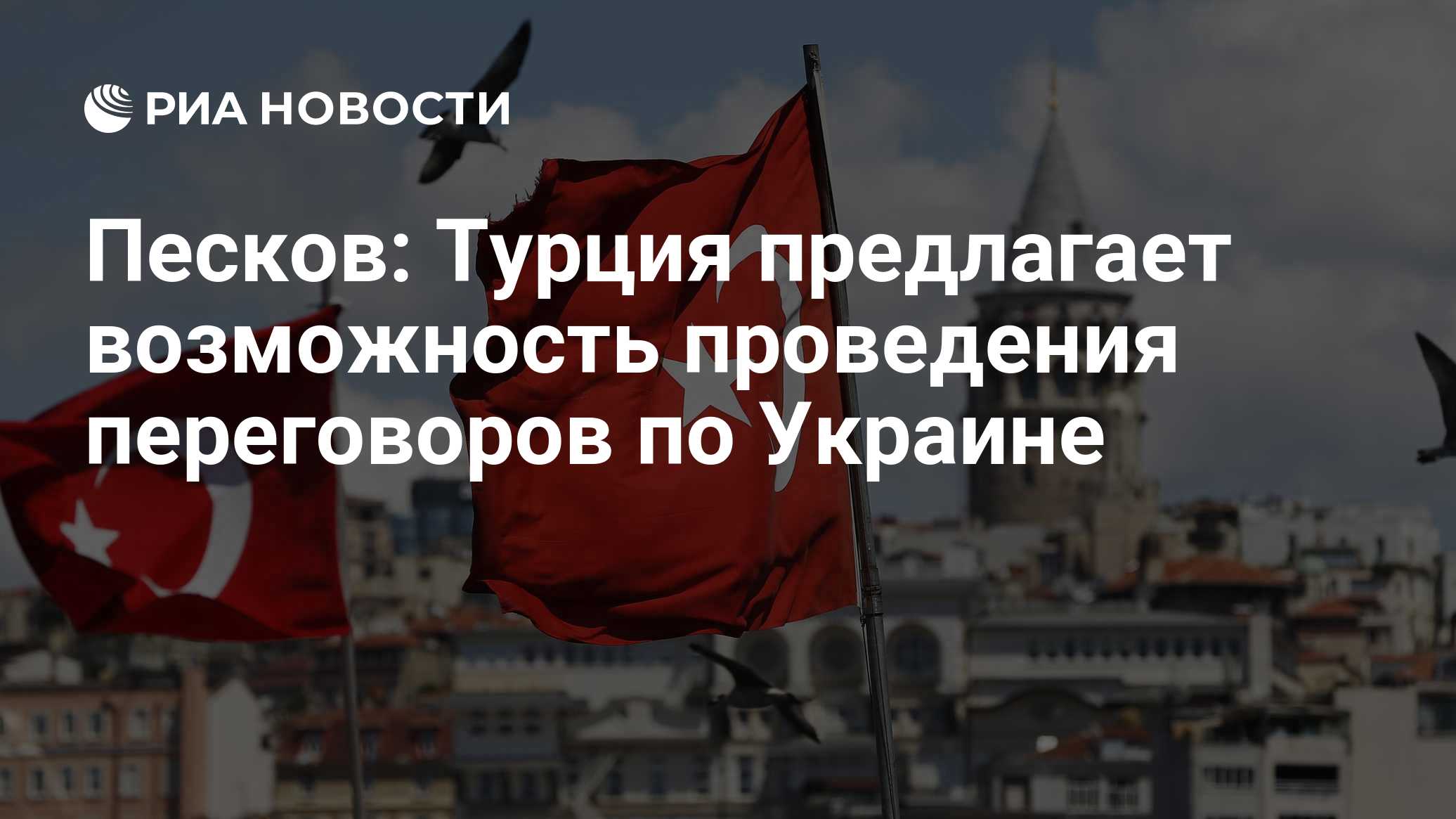 Песков: Турция предлагает возможность проведения переговоров по Украине