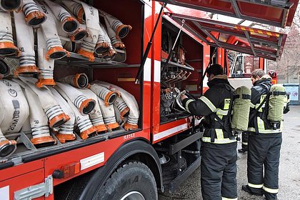 В российском городе спасли восемь человек от пожара