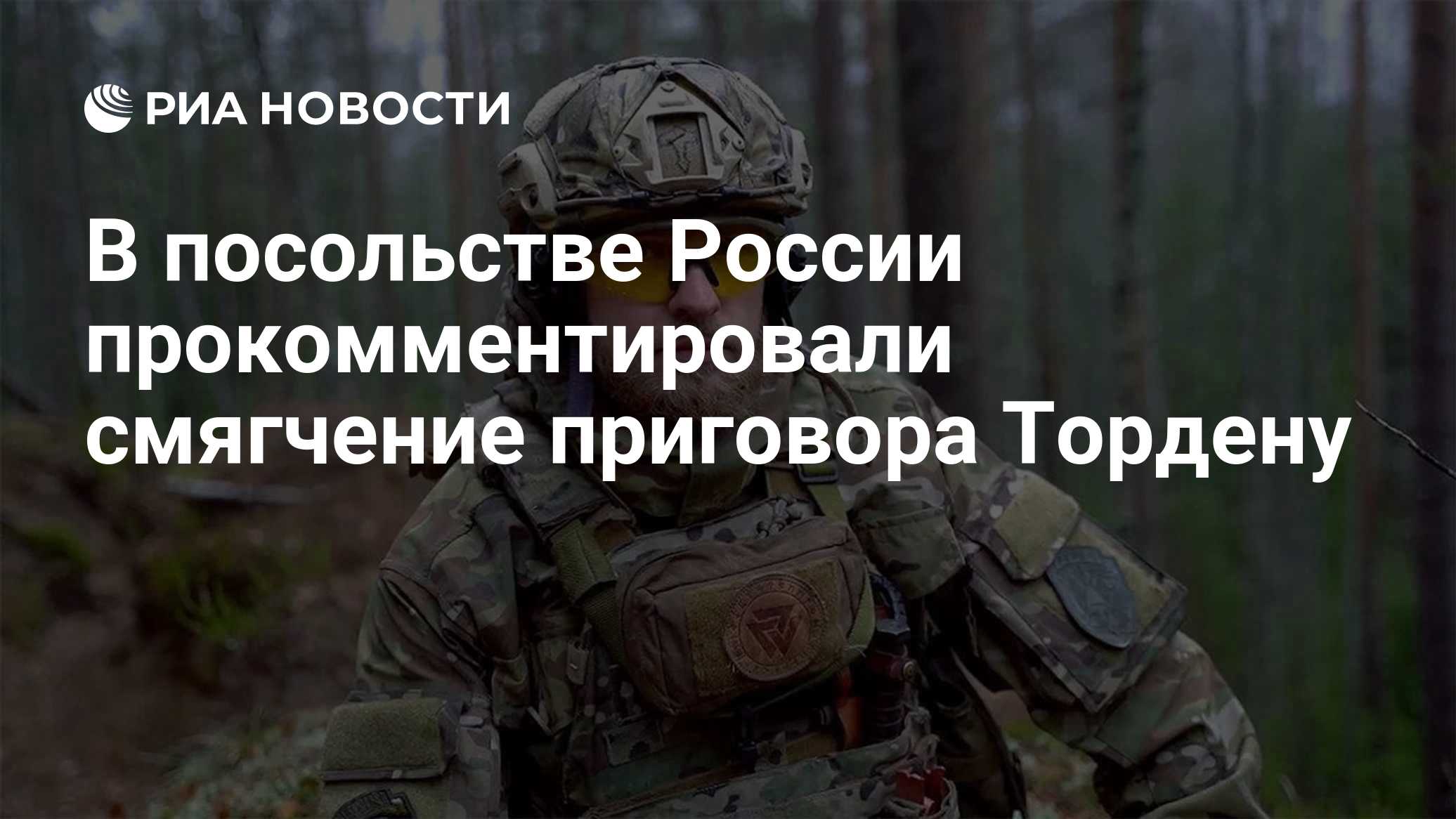 В посольстве России прокомментировали смягчение приговора Тордену