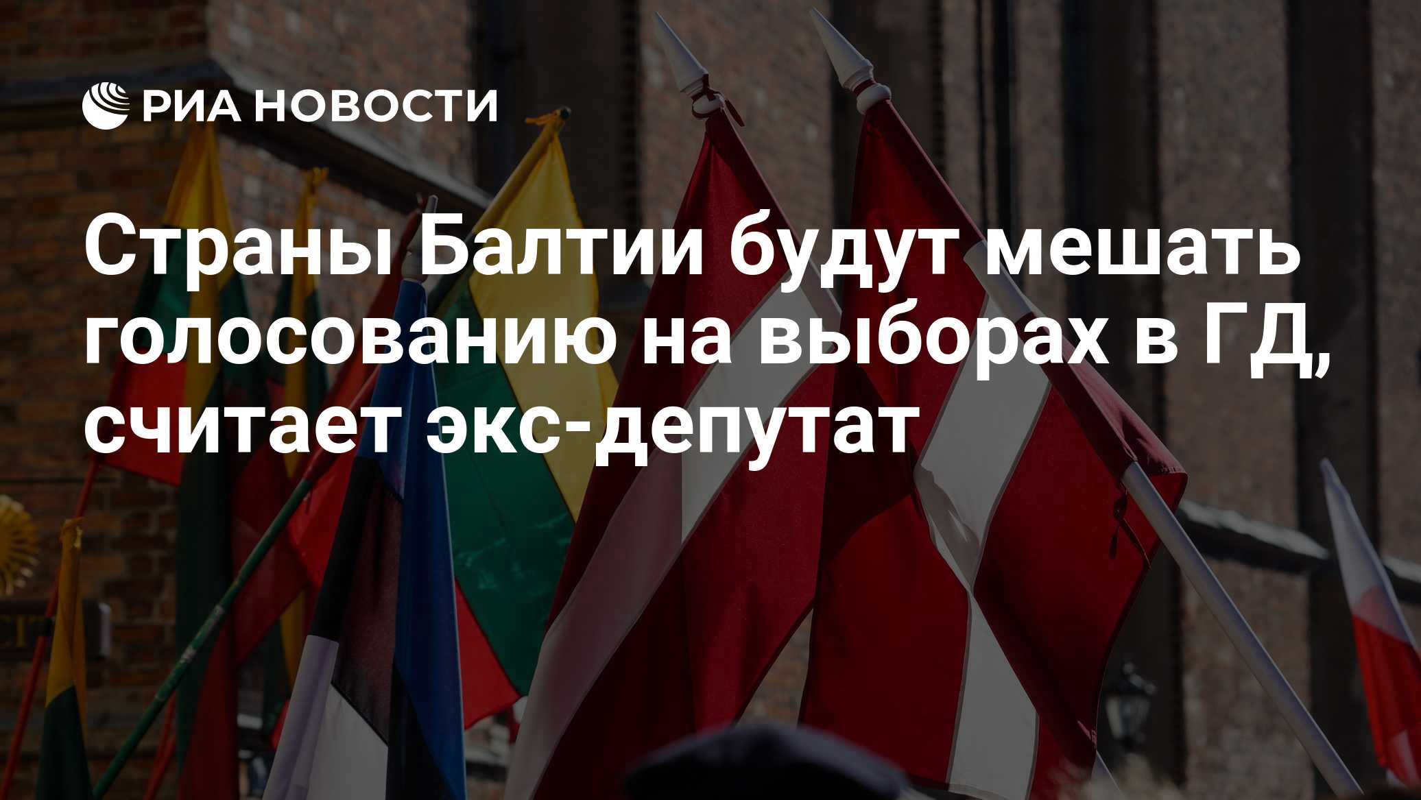 Страны Балтии будут мешать голосованию на выборах в ГД, считает экс-депутат