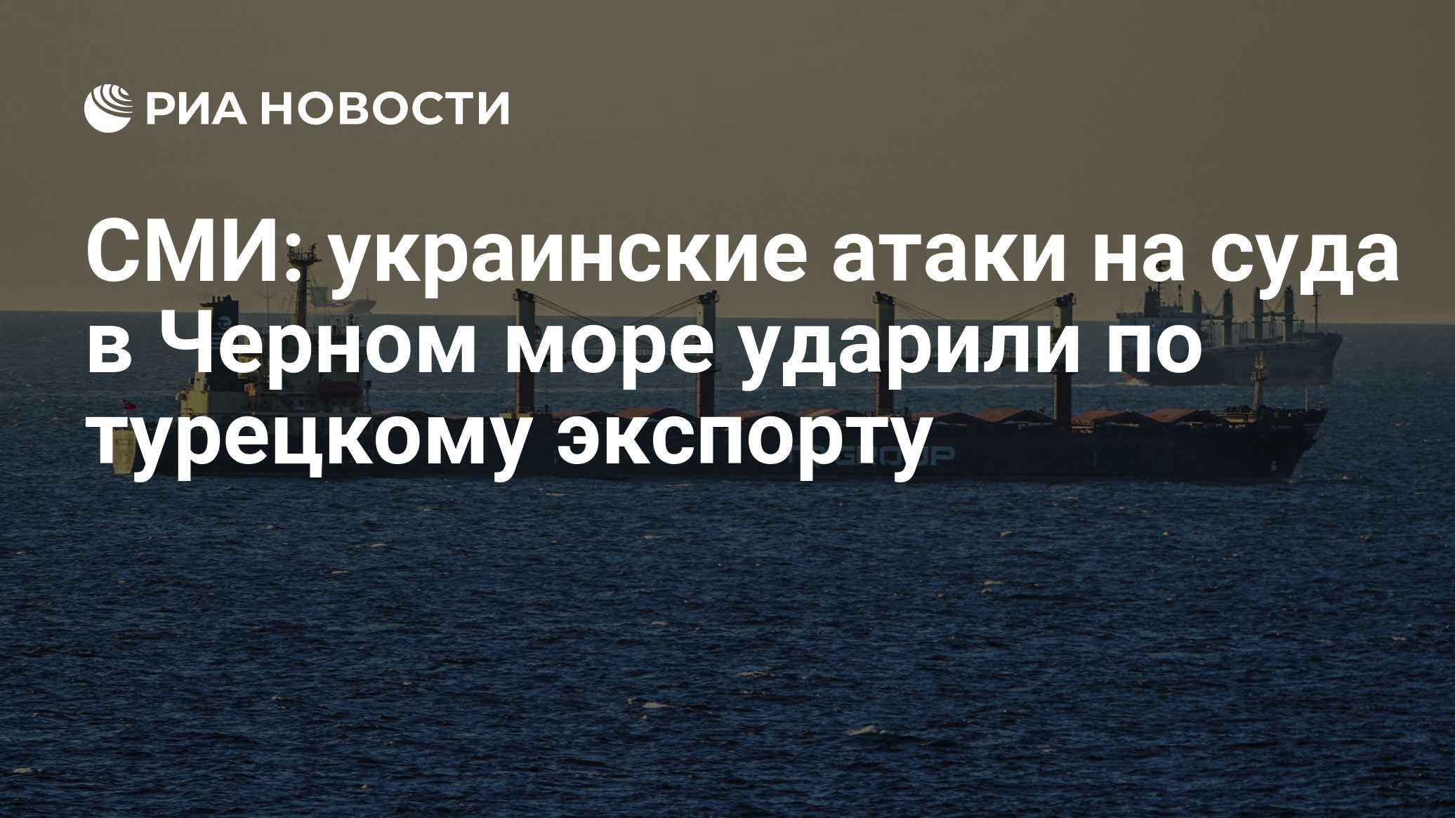 СМИ: украинские атаки на суда в Черном море ударили по турецкому экспорту